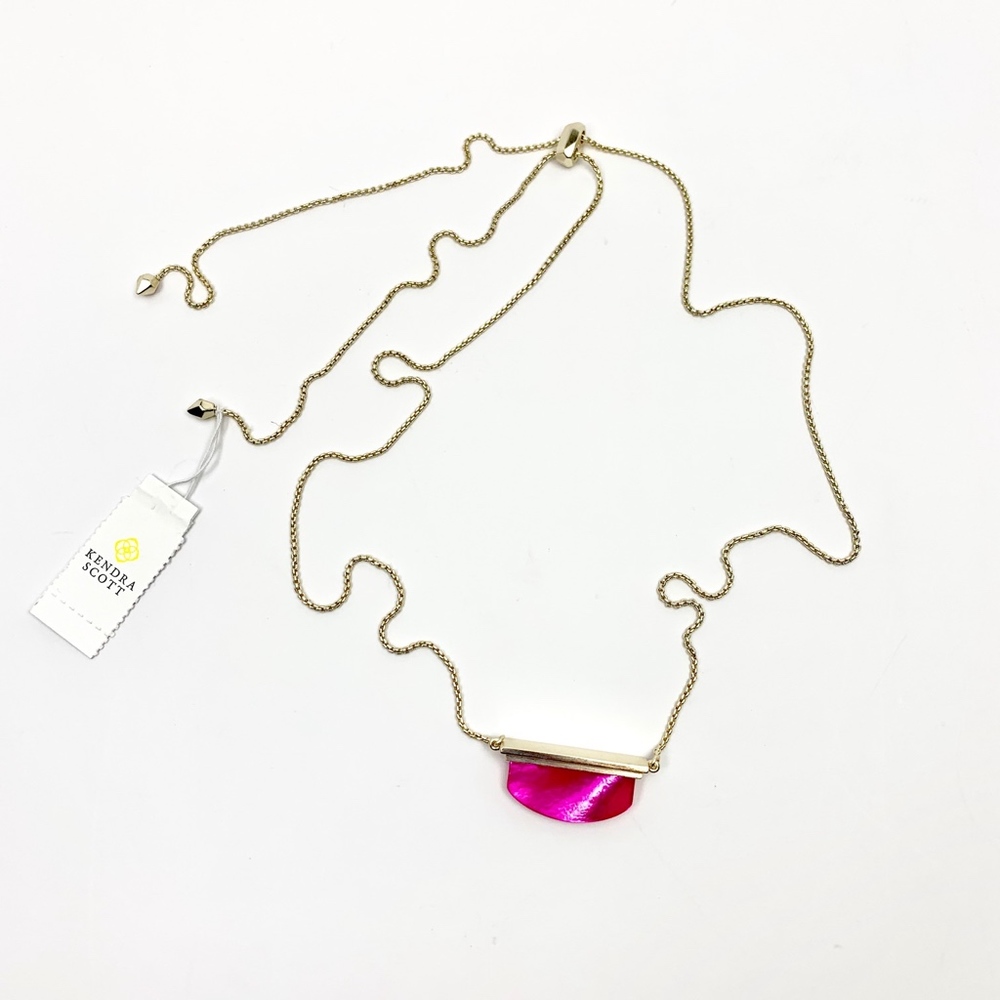 KENDRA SCOTT DEAN MAGENTA NECKLACE - Picture 3 of 6